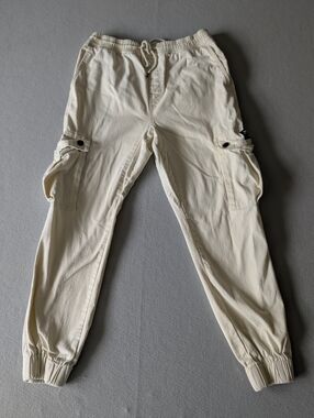 WESC Beige Slim Utility Cargo Jogger Pants Unisex L/XL Neutral Streetwear Pants